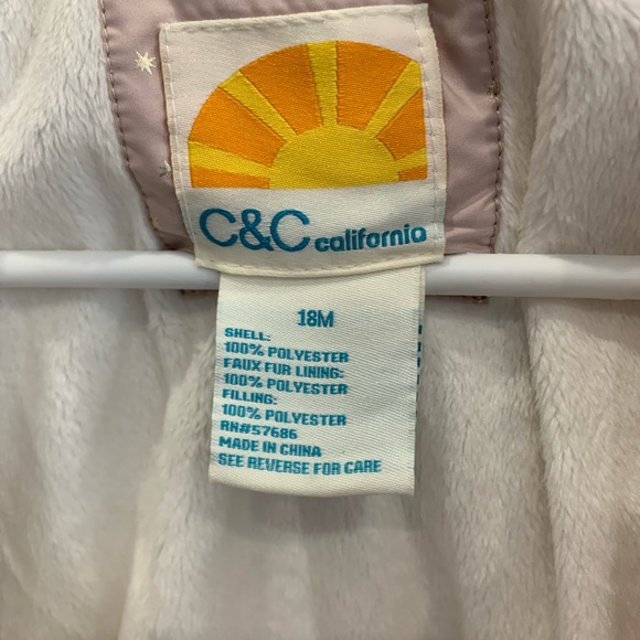 C & C California. Toddler Girl Jacket 18 months EUC ❄️ - Picture 3 of 4